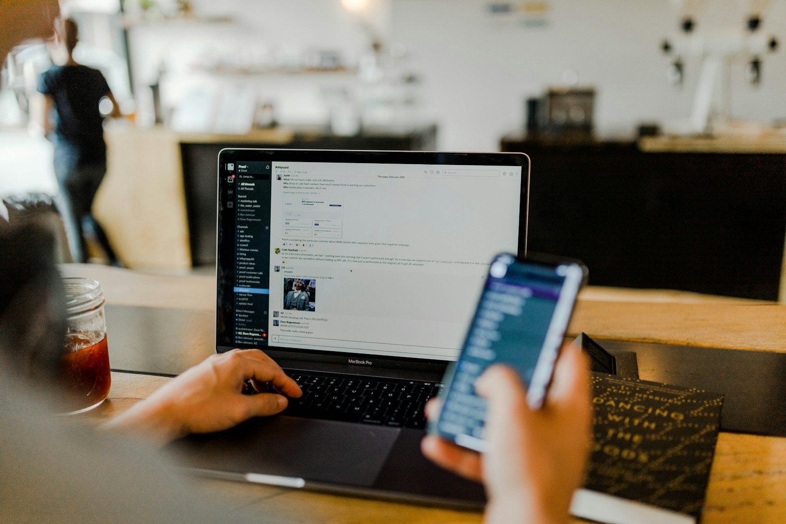 Security analyst reviewing threat data on screen